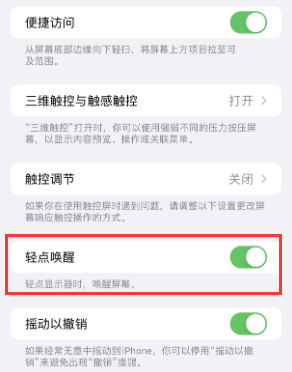 拜城苹果授权维修站分享iPhone轻点无法唤醒怎么办 