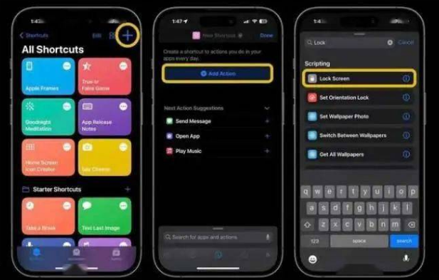 拜城苹果14锁屏维修店分享iPhone14升级iOS16.4后如何创建锁屏快捷方式 