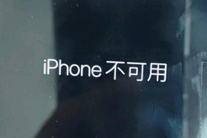 拜城苹果服务网点分享锁屏界面显示“iPhone 不可用”如何解决 